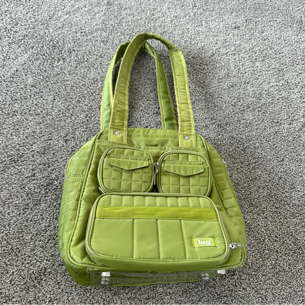 Lug Puddle Jumper Overnight Travel Gym Bag Lime Green - Picture 2 of 13